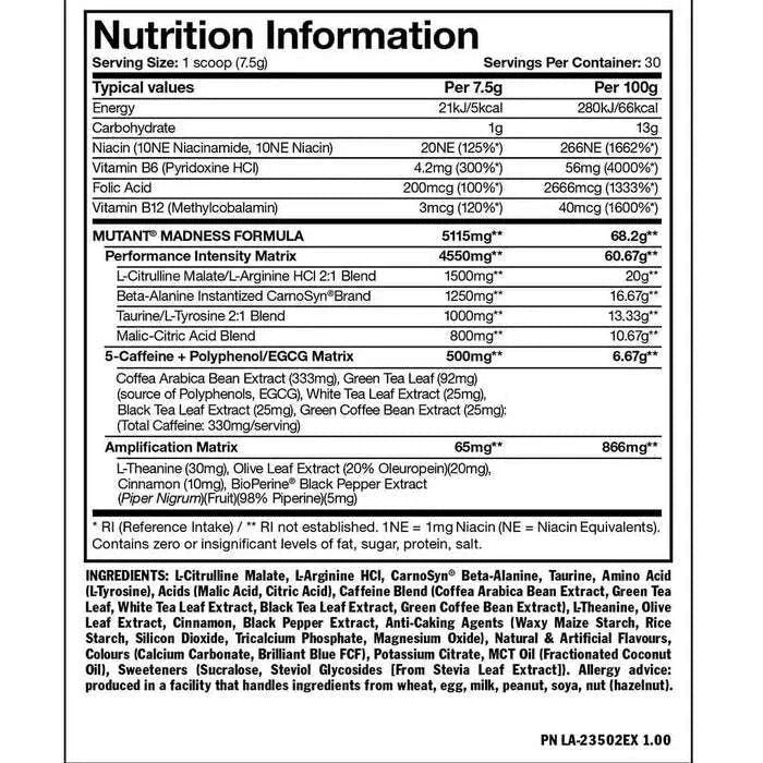 Mutant Madness, 30 Servings