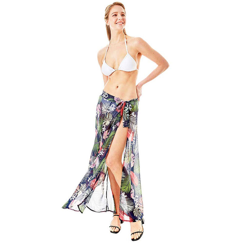 Tropical Leaf Beach Wrap Skirt