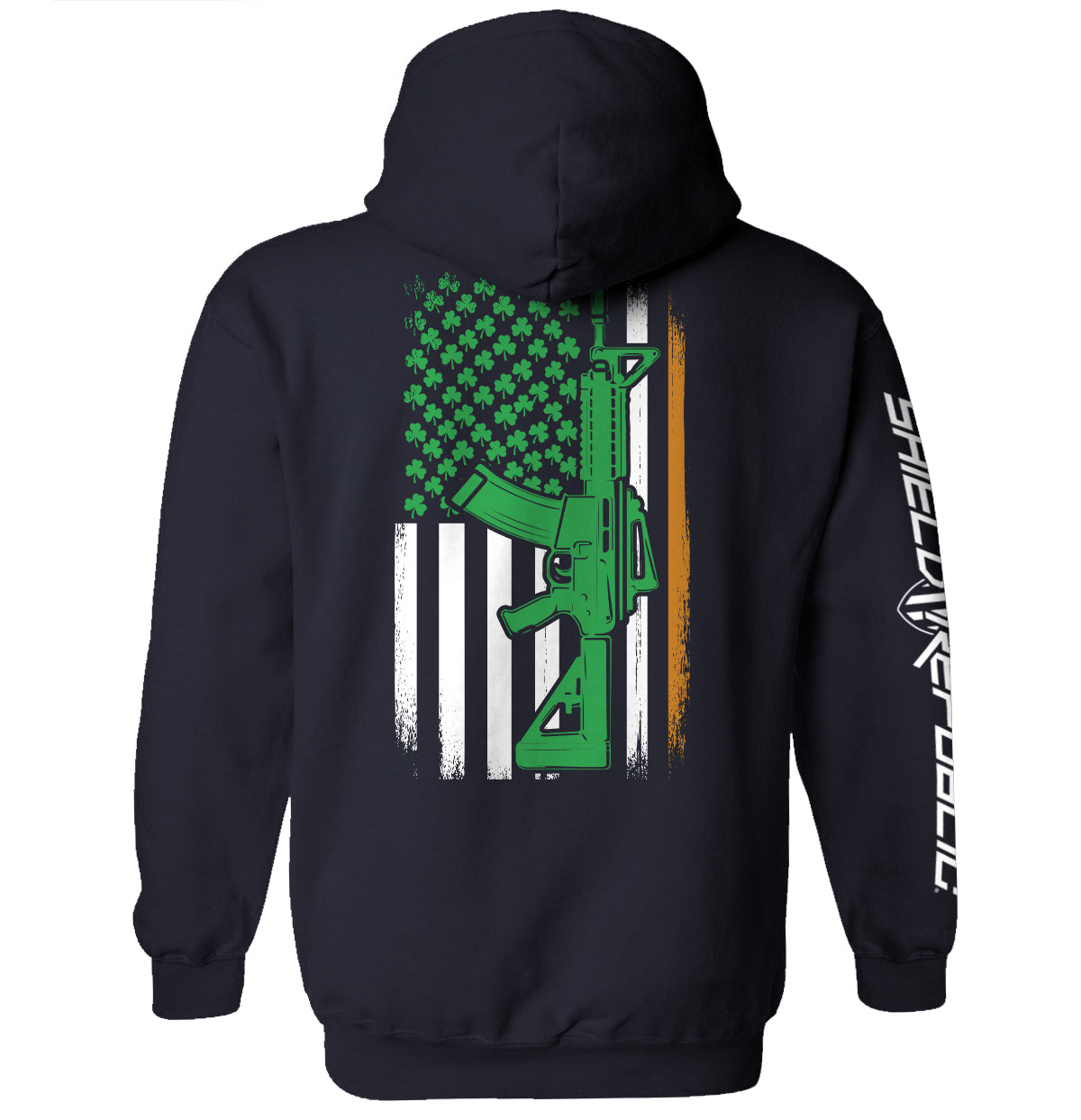 AR15 Irish American Flag (Back Print)