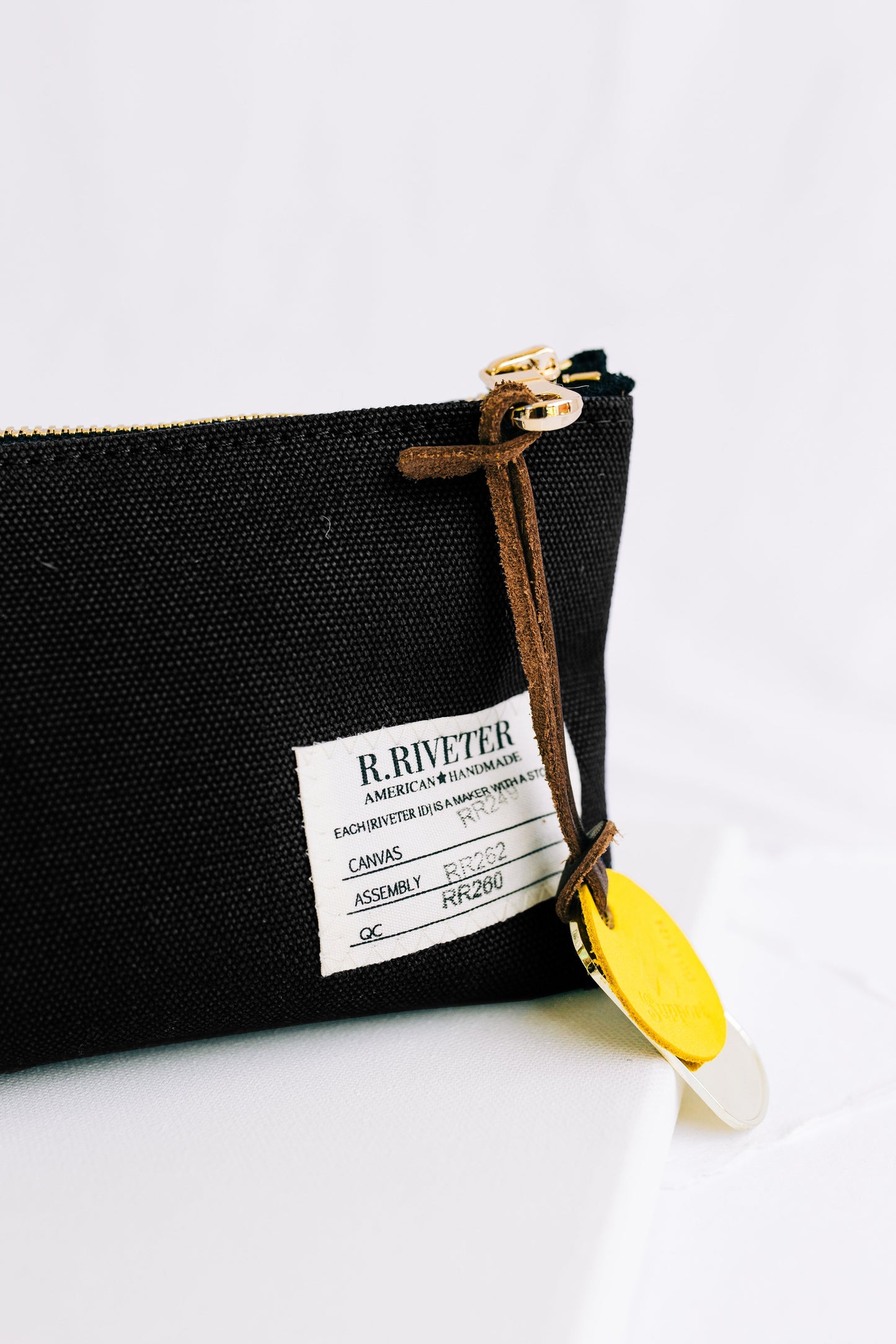 USGA Lucy | Signature Black Canvas Zipper Pouch