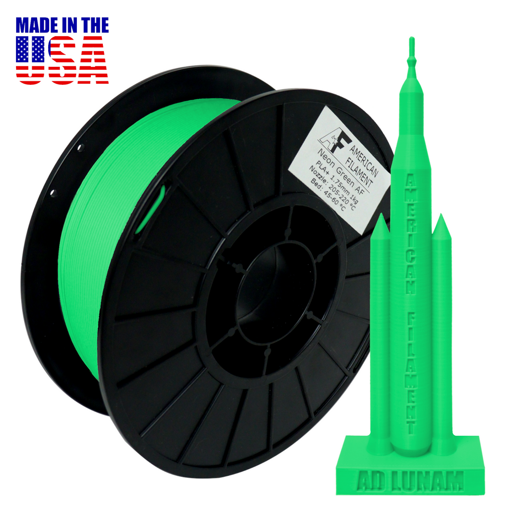 Filament PLA+ 1,75mm AF Vert Néon Fabriqué aux États-Unis !