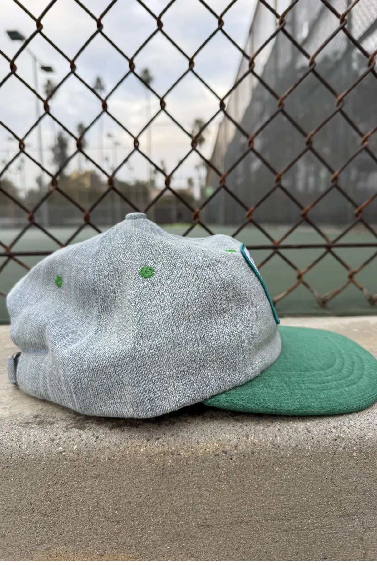Play Tennis, Live Forever Denim-Fleece Hat
