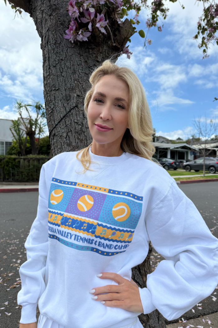 Upcycled/Vintage Coachella Valley Tennis & Band Camp Sweatshirt (Sold Out)
