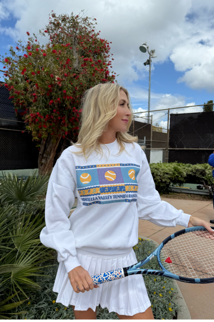 Upcycled/Vintage Coachella Valley Tennis & Band Camp Sweatshirt (Sold Out)