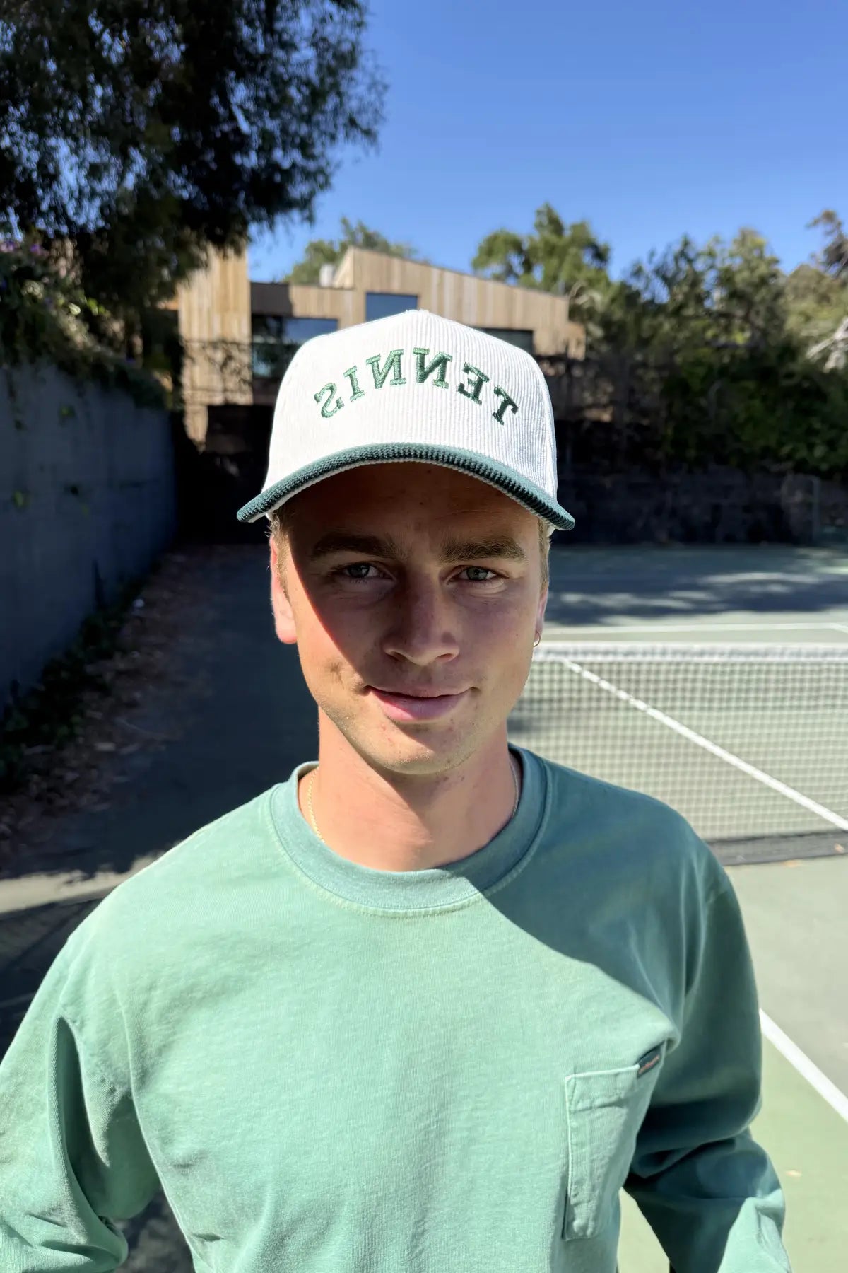 "TENNIS" Reversed Corduroy Hat