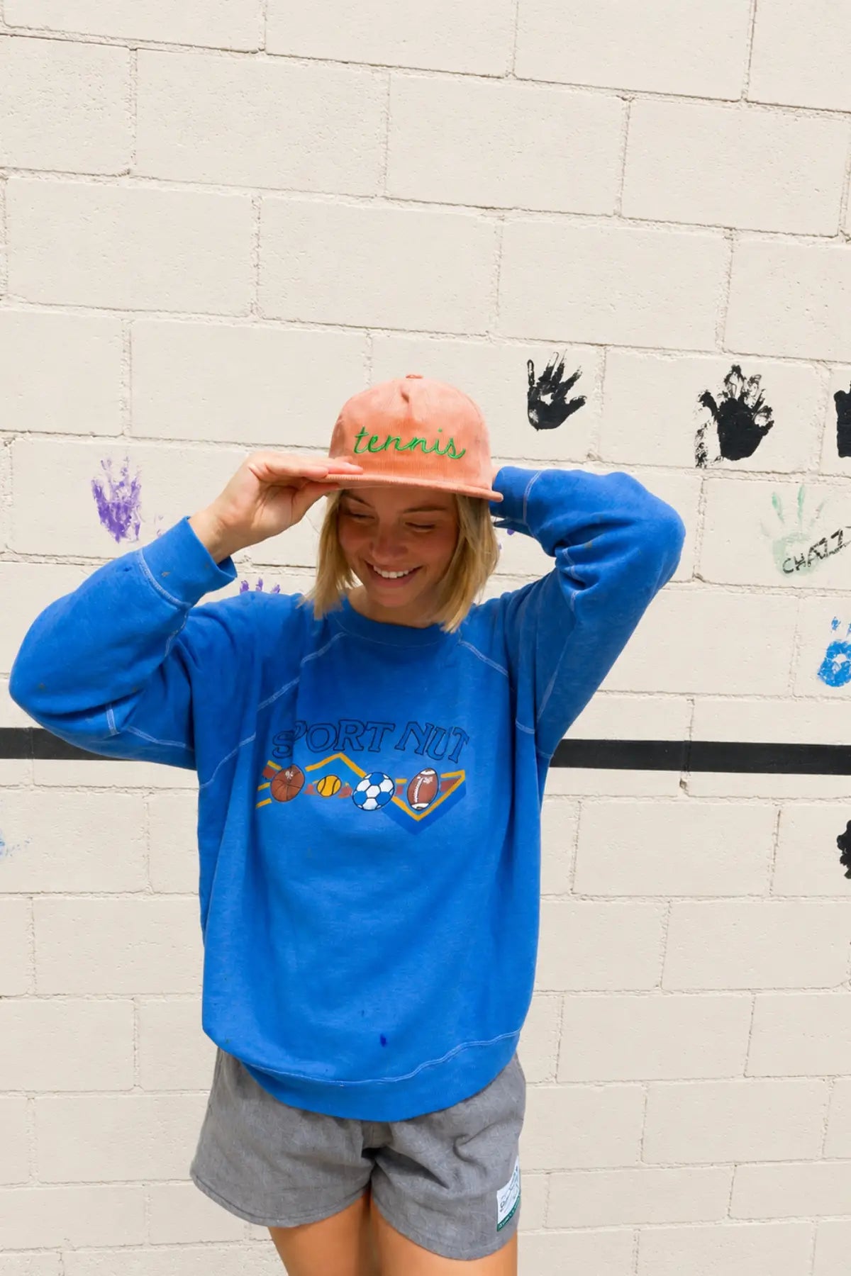 Tennis Cursive Corduroy Hat