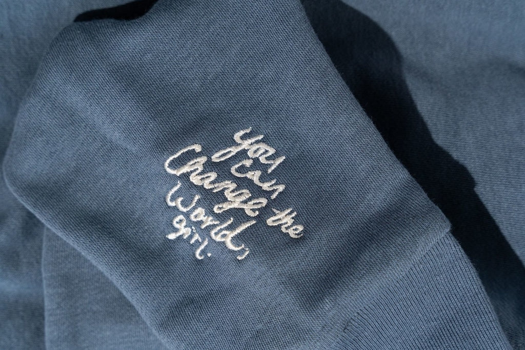 Unisex Sweatshirt | Denim Washed R.Riveter Logo