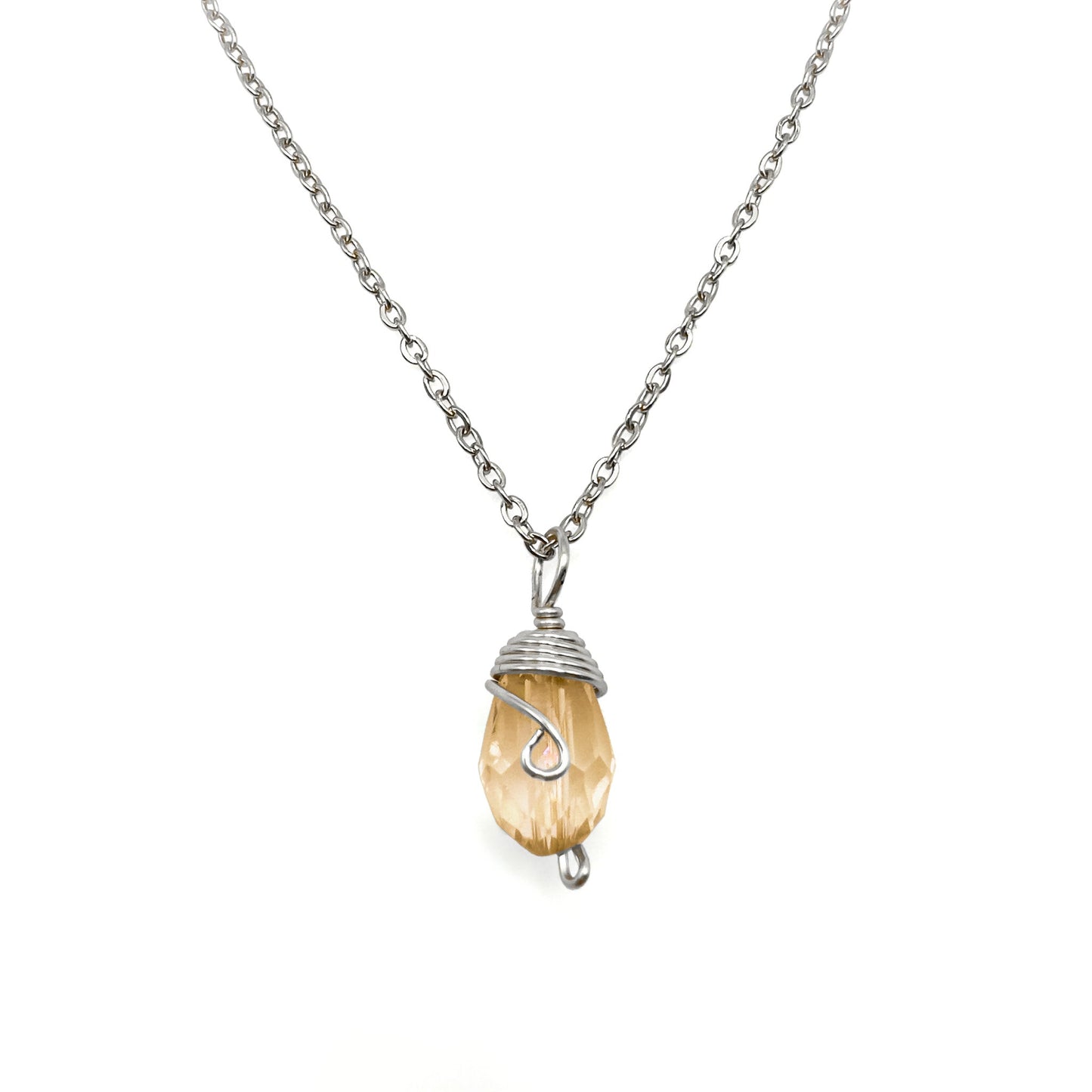 Silver Birthstone necklace