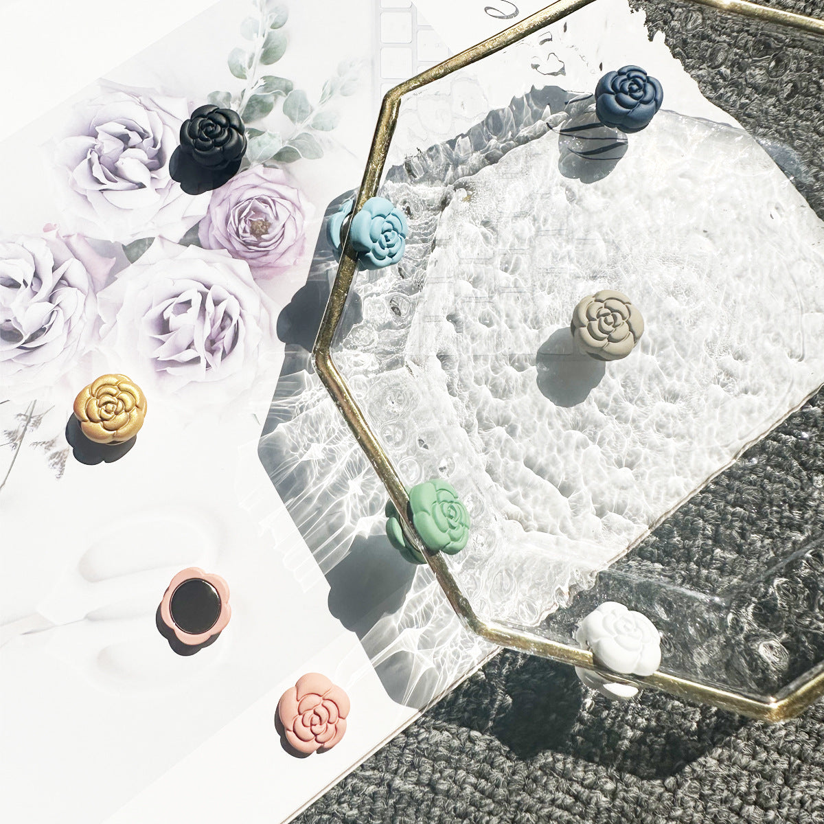 ‌ Secure Elegance Camellia Magnetic Hijab & Scarf Pin (MAC342)