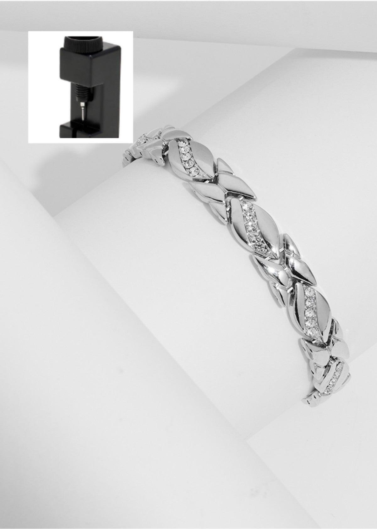 MAC083 Leaf Brushed Creative Magnet Bracelet