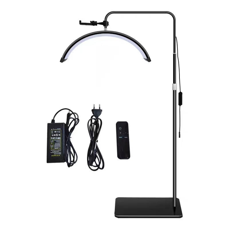 Tattoo Estheticians Pmu Eyelash LED Floor Light,  moon Lamp with phone holder