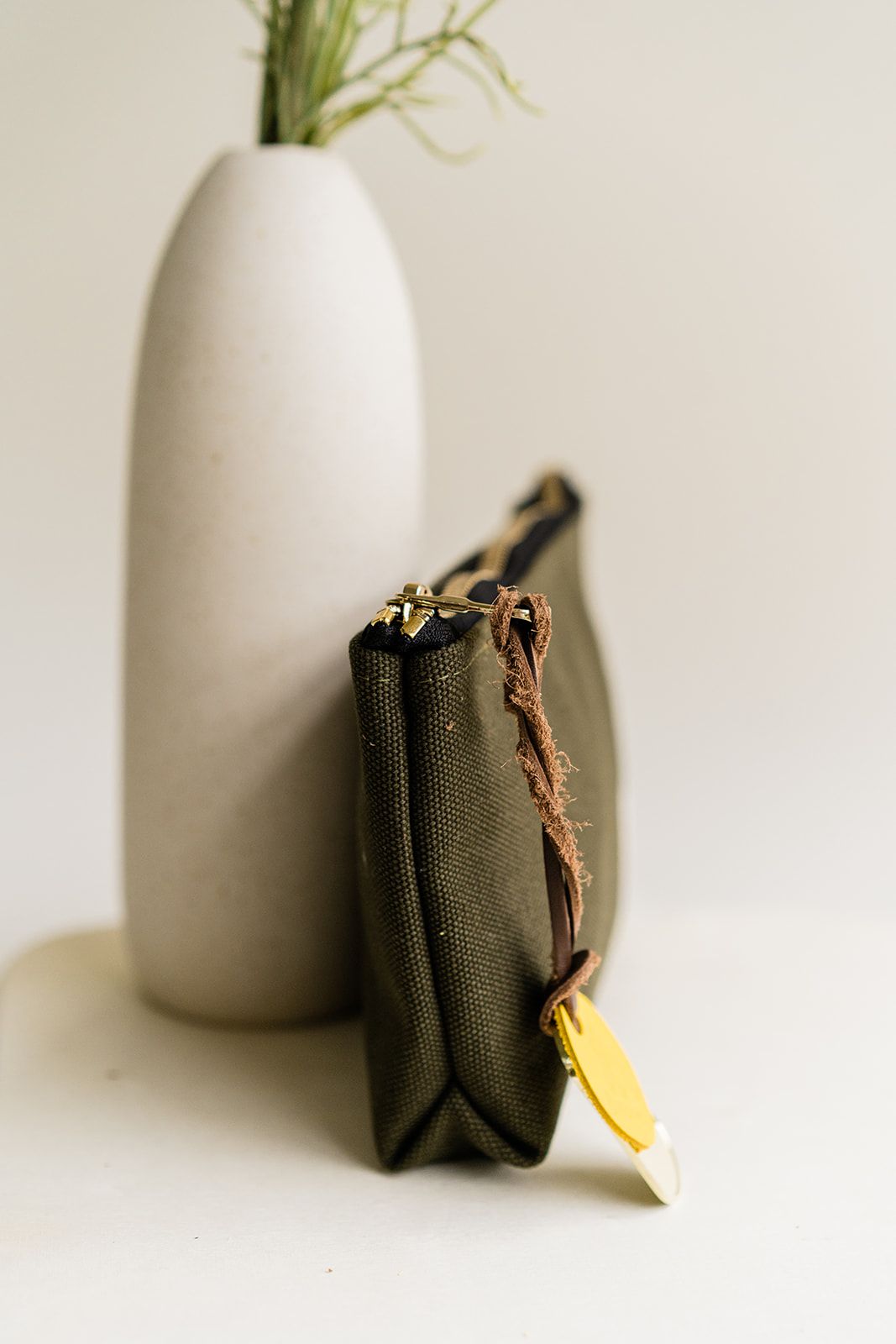 Lucy | Signature Fatigue Canvas Zipper Pouch