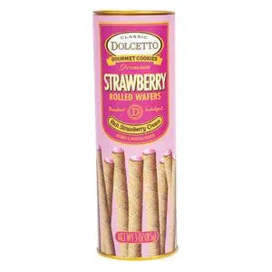 Dolcetto Strawberry Rolled Wafers 3oz