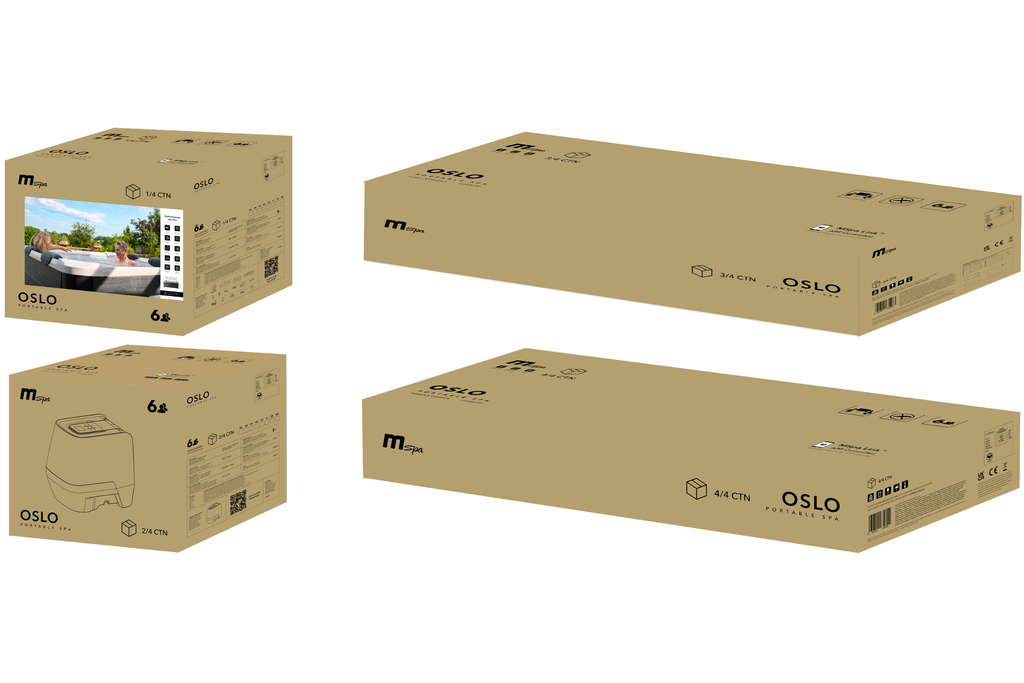 MSPA | OSLO | Frame Series | Rigid Hot Tub & Spa | Light up the night | Upto 6 Person
