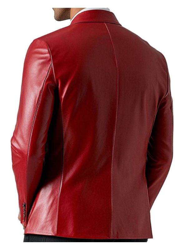 Adan White Leather Blazer – Men’s Premium White Leather Jacket