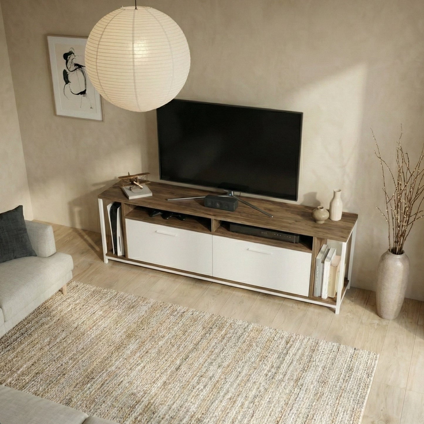 Omar 63" Wide TV Stand & Media Console for TVs up to 72"