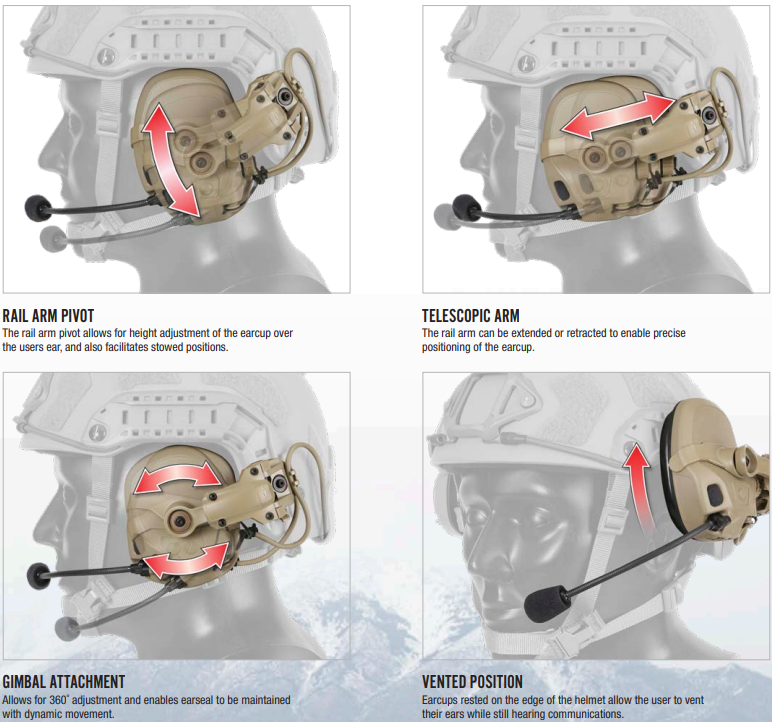 Ops-Core AMP Connectorized Headset - 3D Hear-Through for Situational Awareness