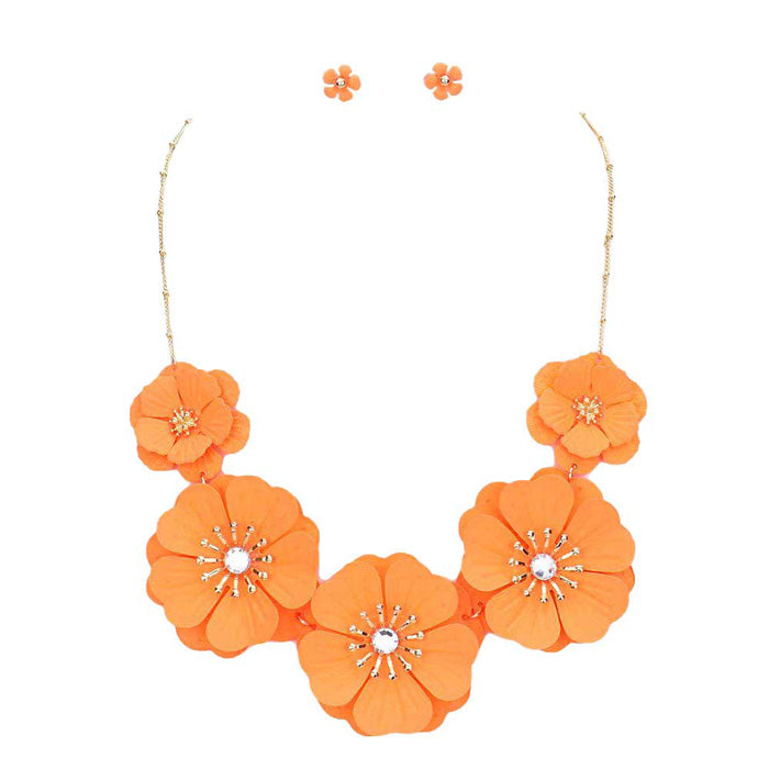 Bloom Flower Link Necklace