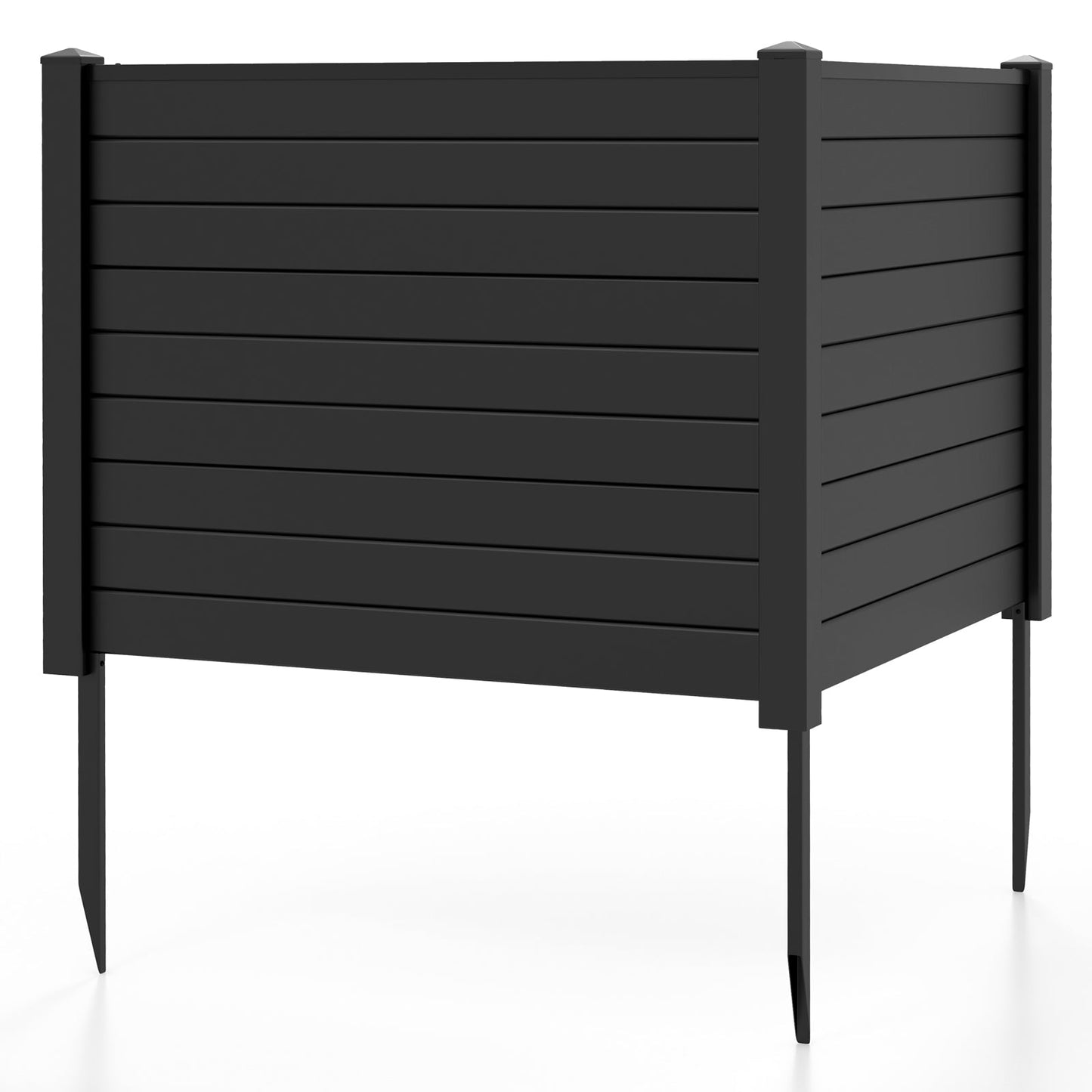 Outdoor PVC Air Conditioner Fence with 20 Inch Long Stakes