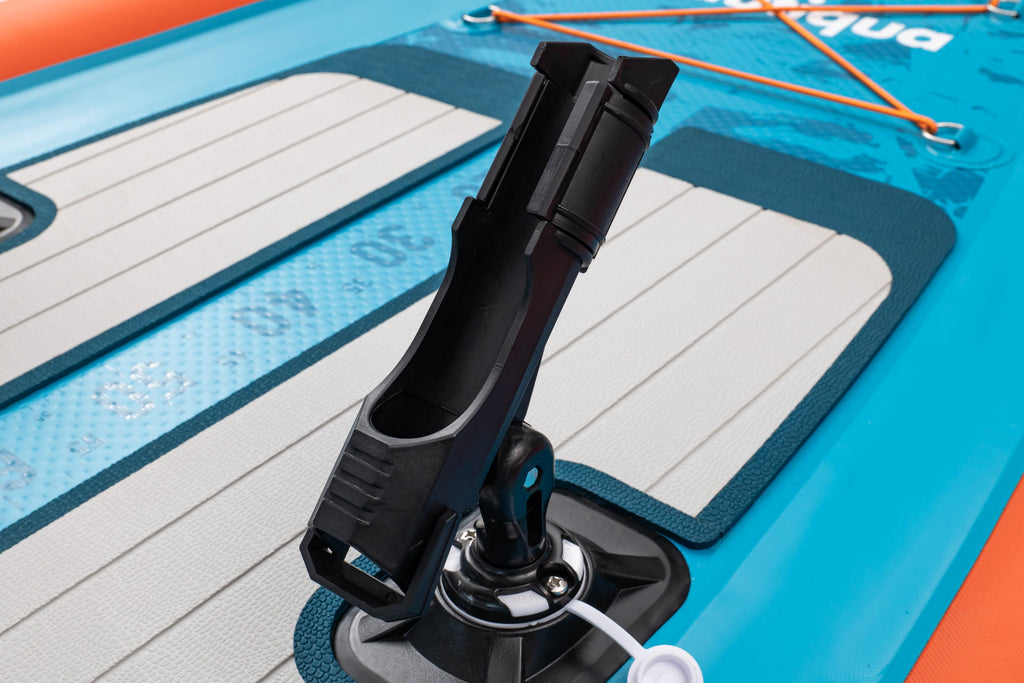 Nautiqua | CAPRI | Deluxe 3 Chamber Fishing Drop-stitch Inflatable Paddleboard | 1 Person | 330 lbs Capacity | Hand Pump & Carry Bag Included