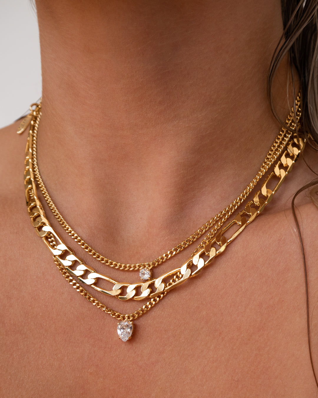 Bardot Stud Charm Necklace- Gold (Ships Early September)