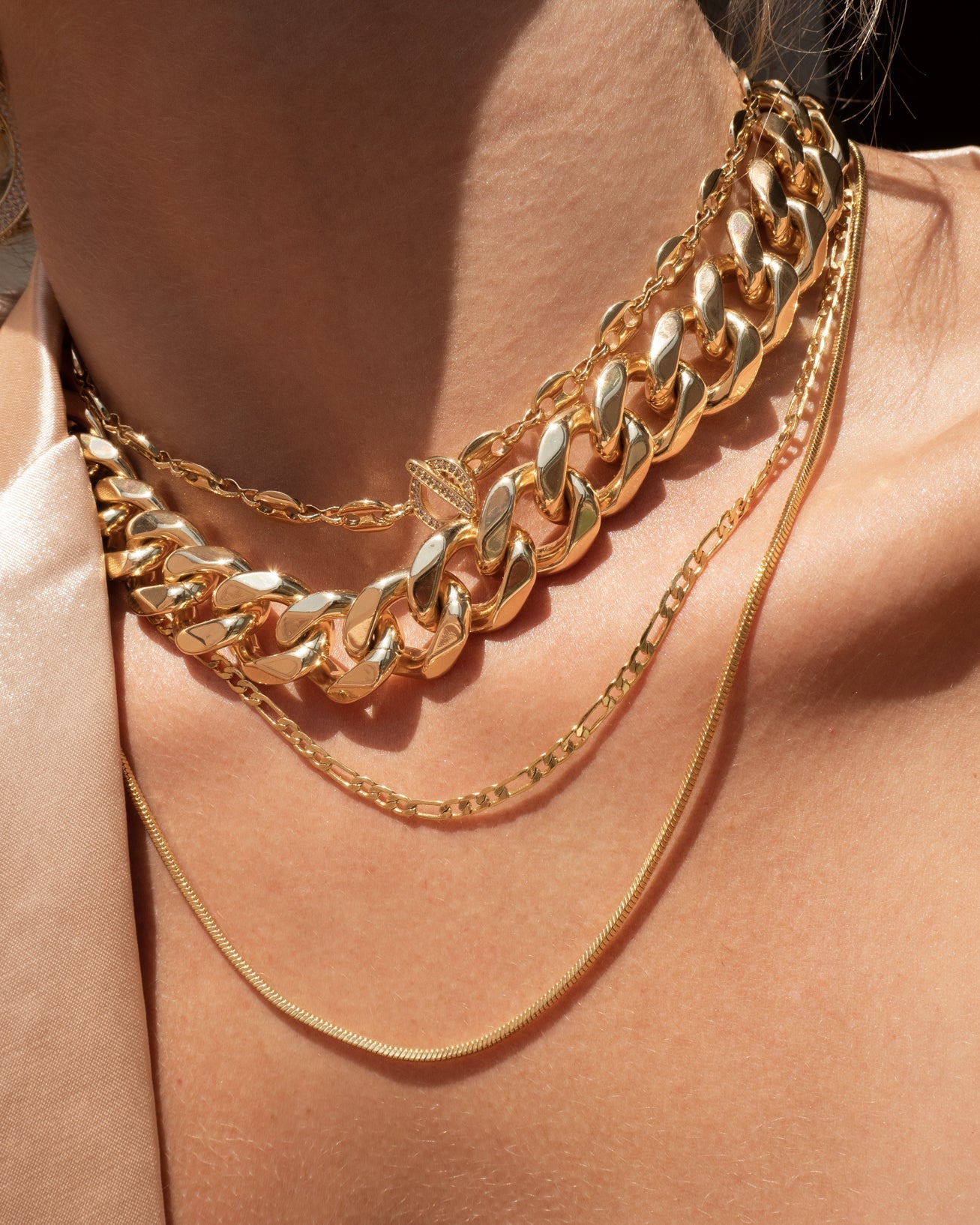 Cecilia Chain Necklace- Gold (Ships Mid September)