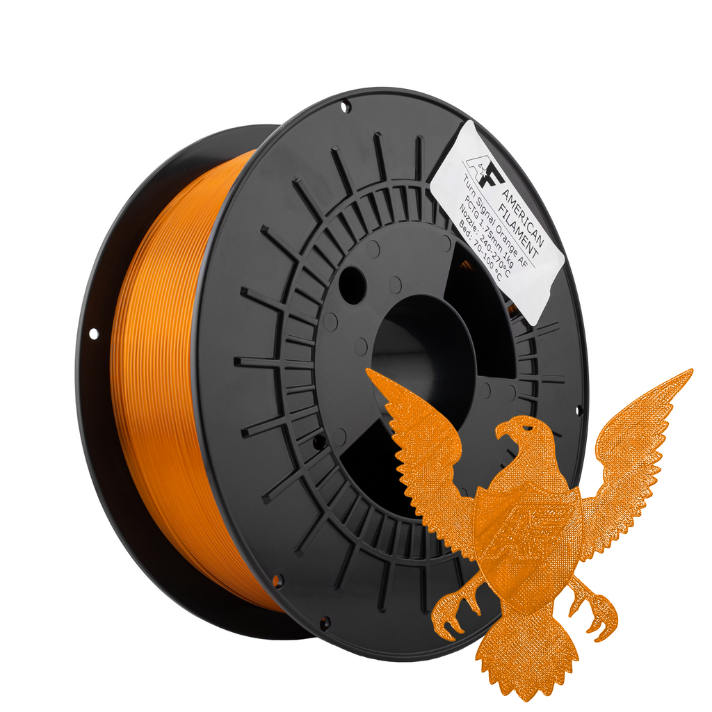 Clignotant transparent orange AF Filament PCTG de 1,75 mm Fabriqué aux États-Unis !