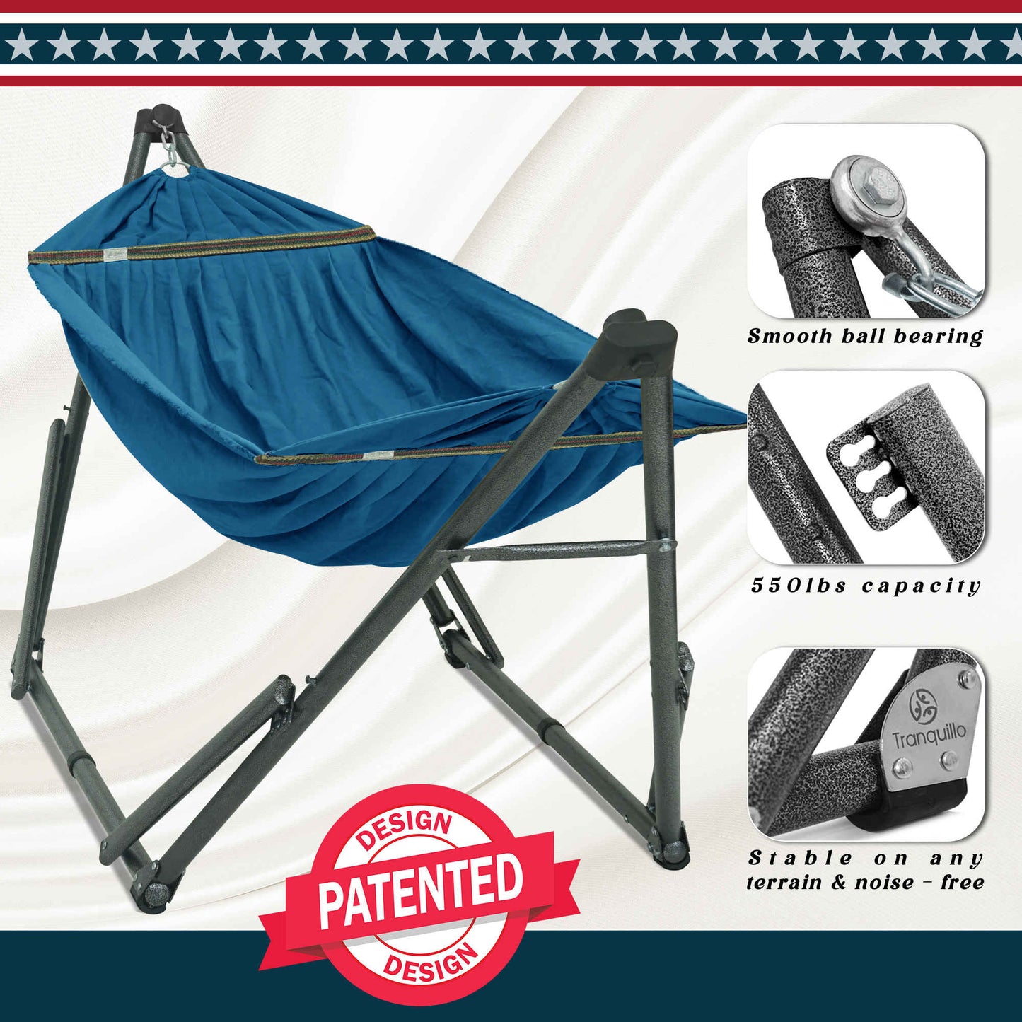 Uniki Canvas Hammock with Stand