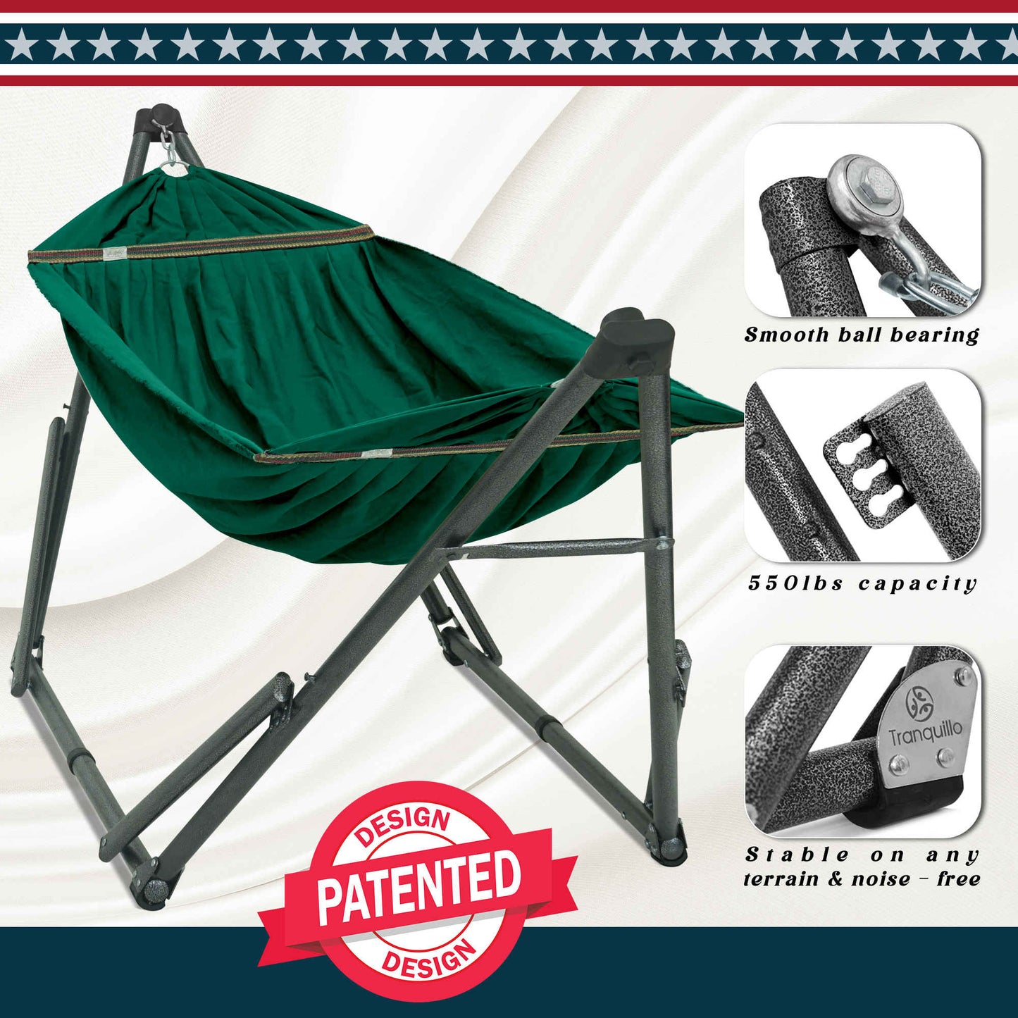 Uniki Canvas Hammock with Stand