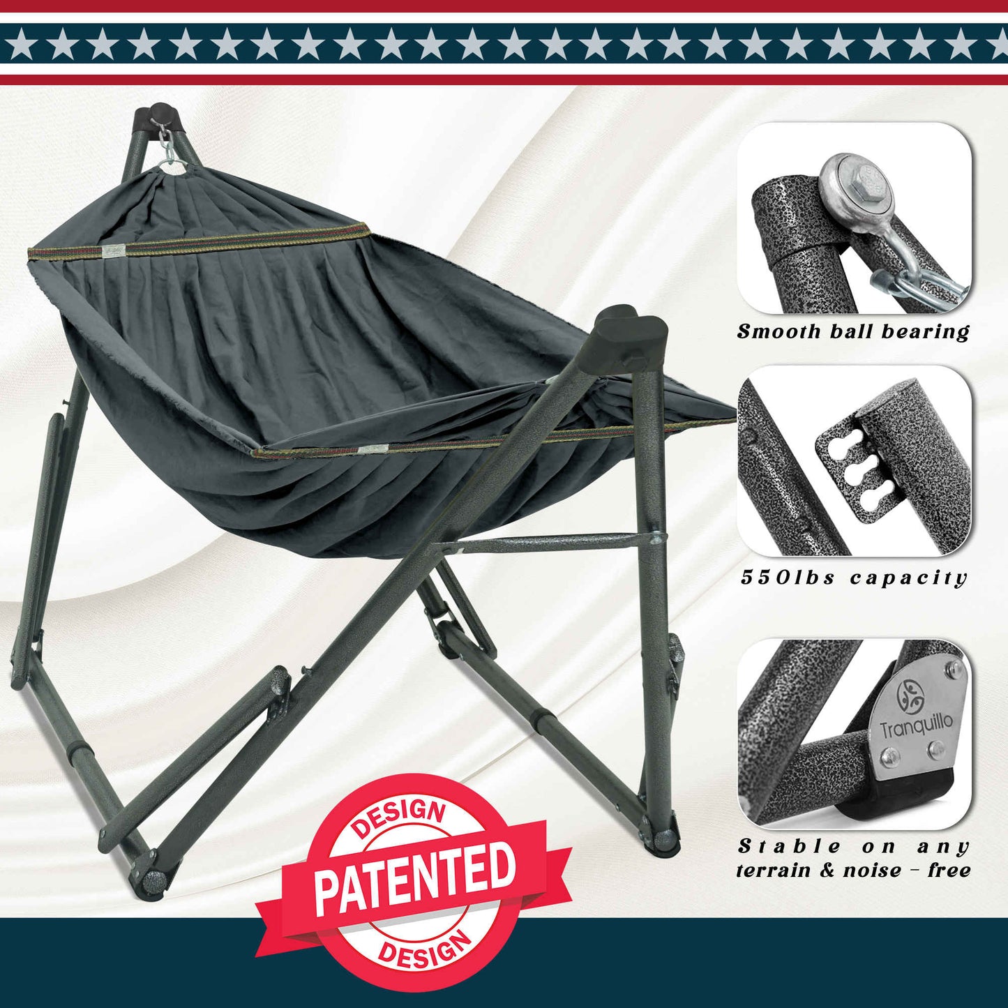 Uniki Canvas Hammock with Stand