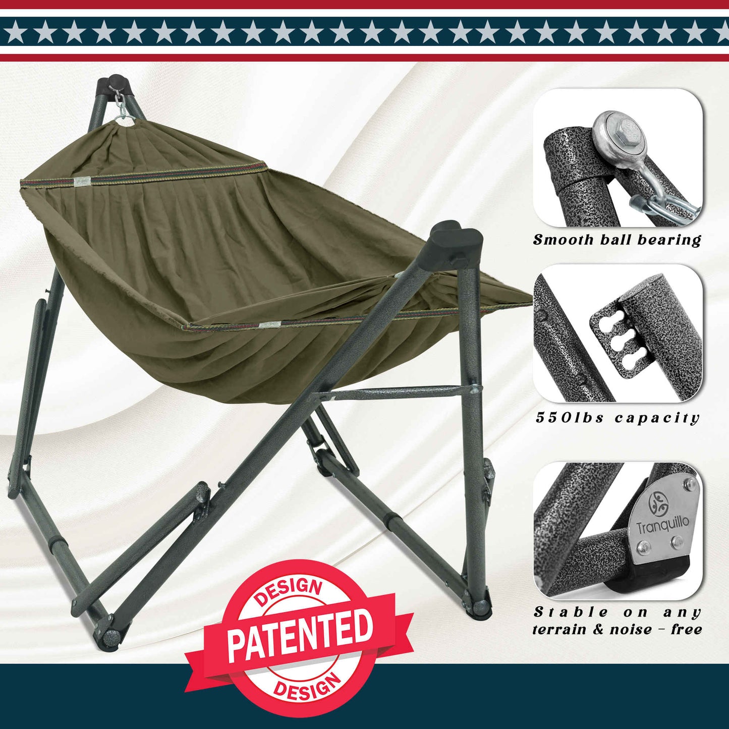 Uniki Canvas Hammock with Stand