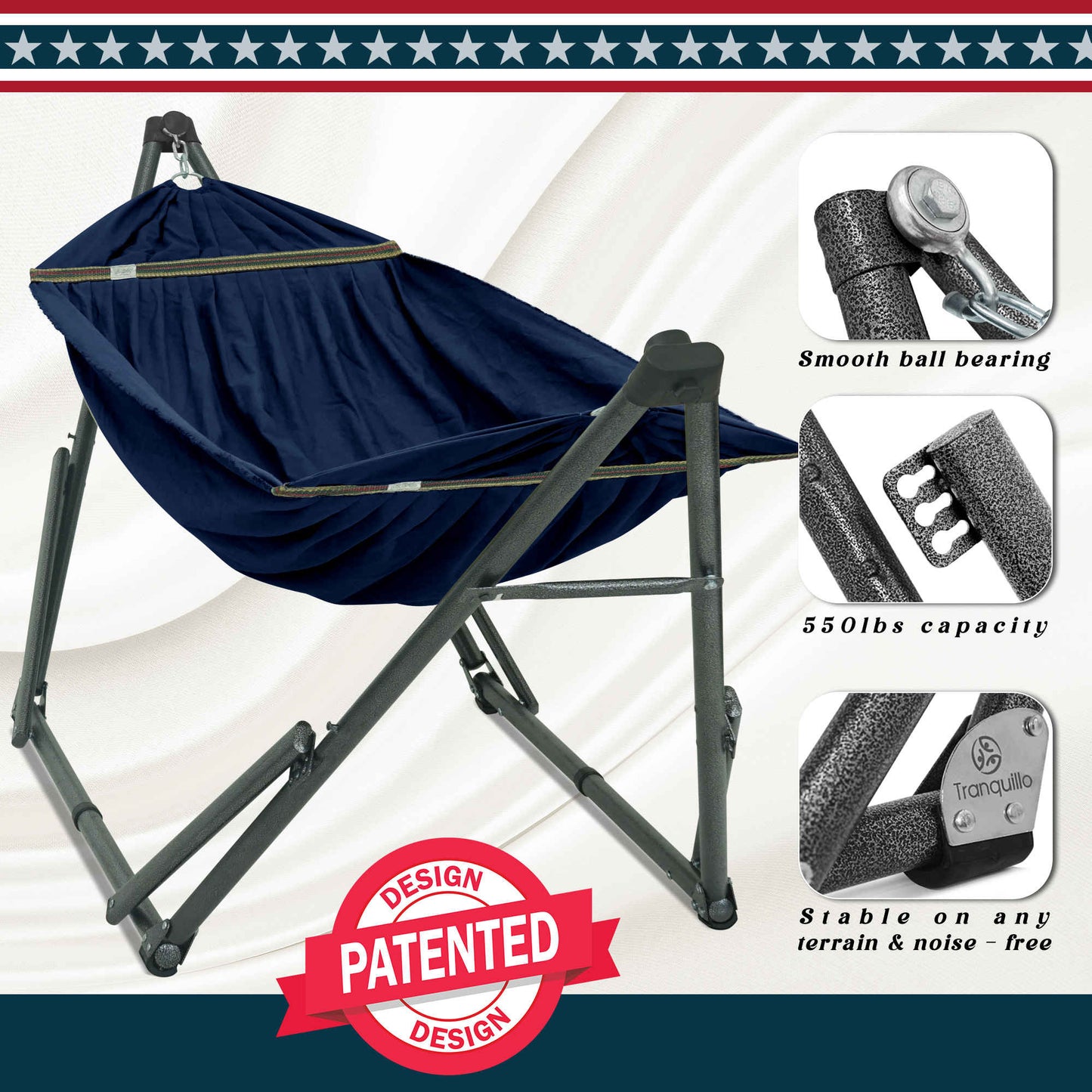 Uniki Canvas Hammock with Stand