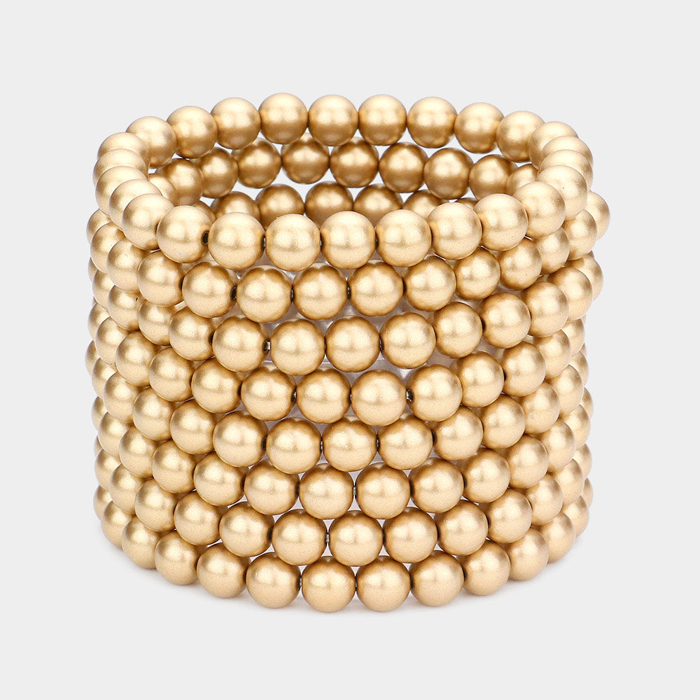 8PCS Pearl Stack Stretch Bracelets