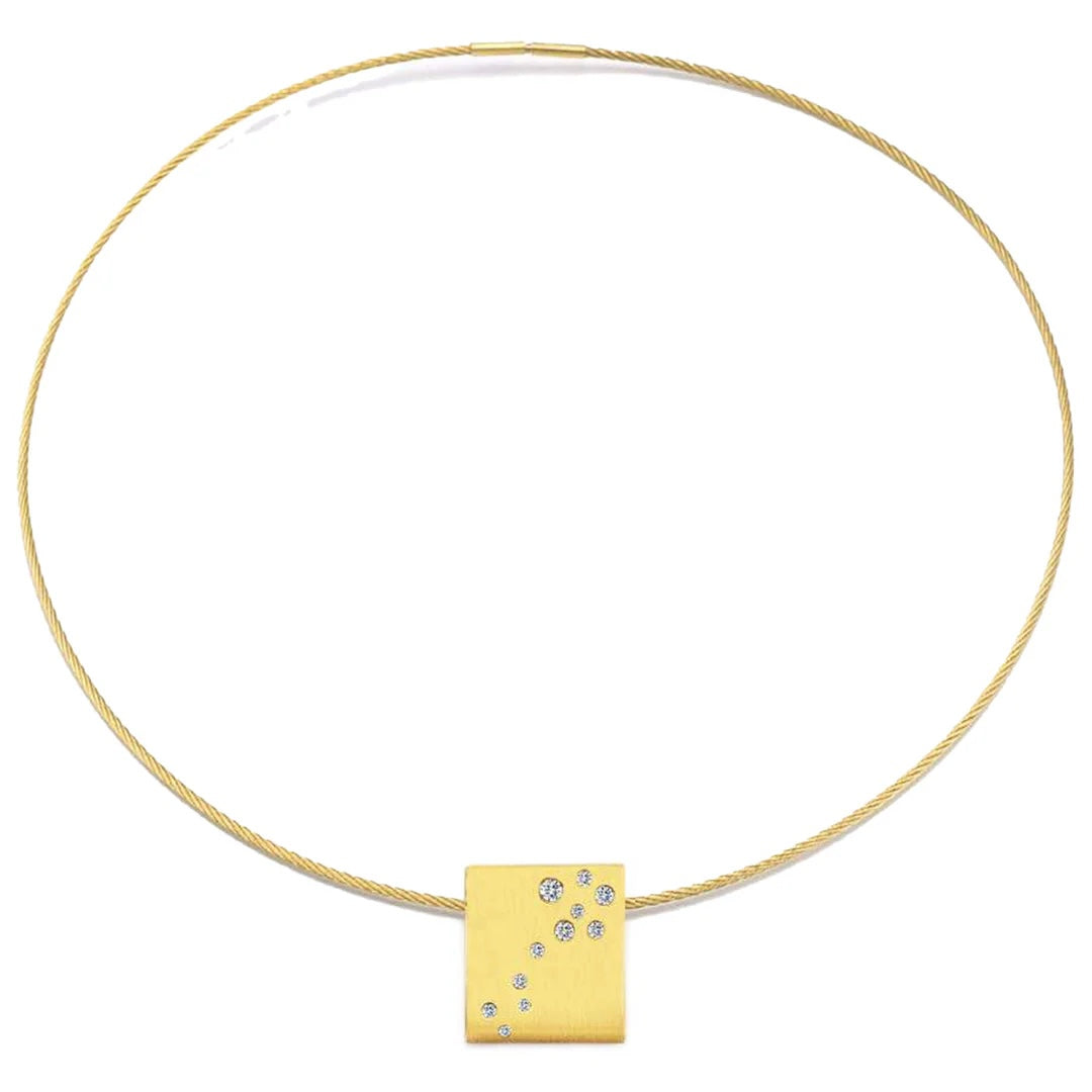 PT094G B.Tiff Gold Pavé Galaxie Pendant