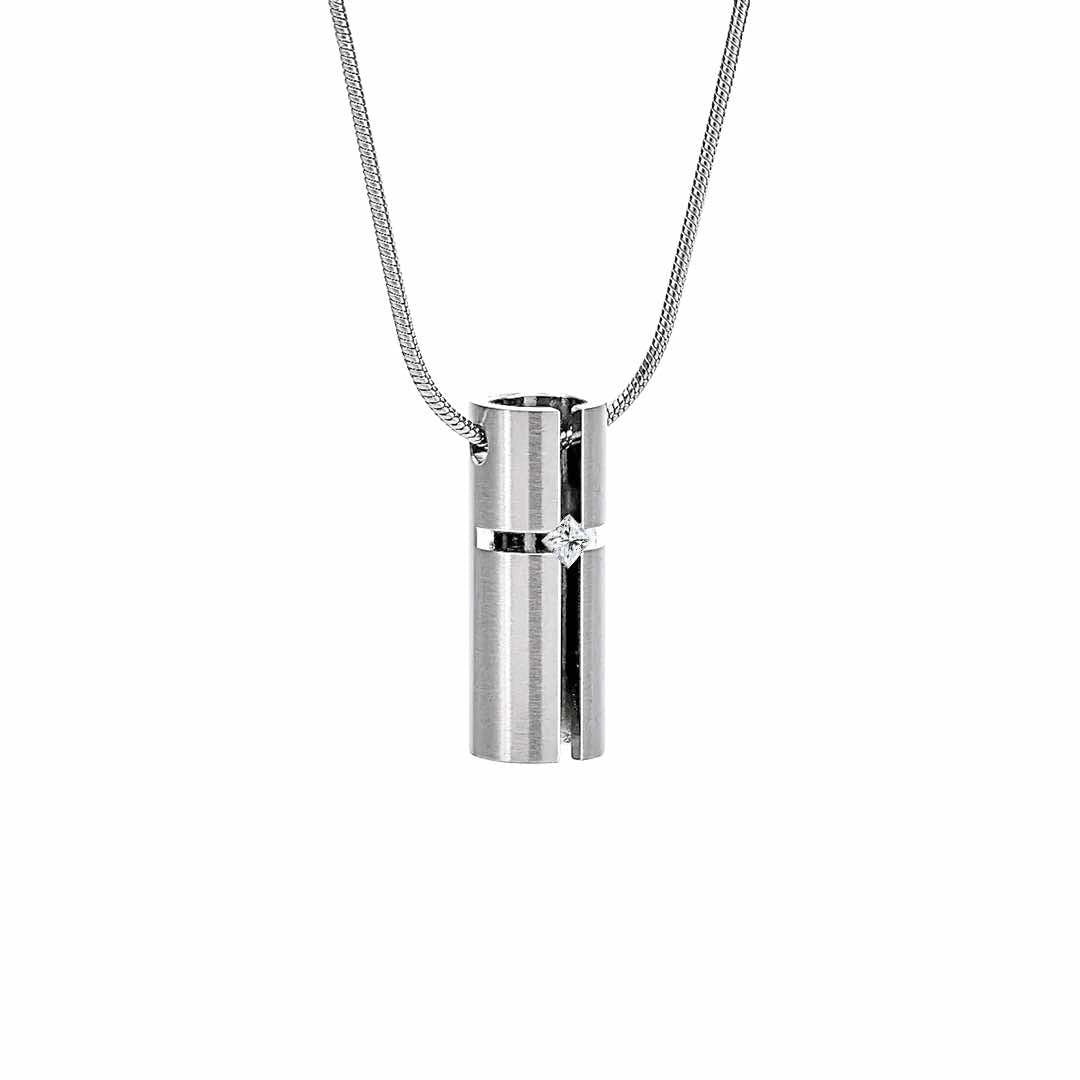 PT099W B.Tiff 3D Cross Croixlumière Pendant Necklace