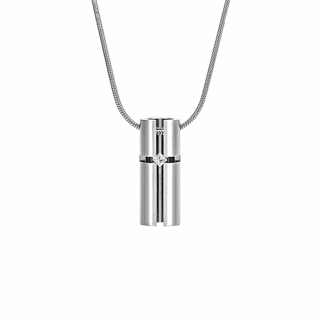 PT099W B.Tiff 3D Cross Croixlumière Pendant Necklace