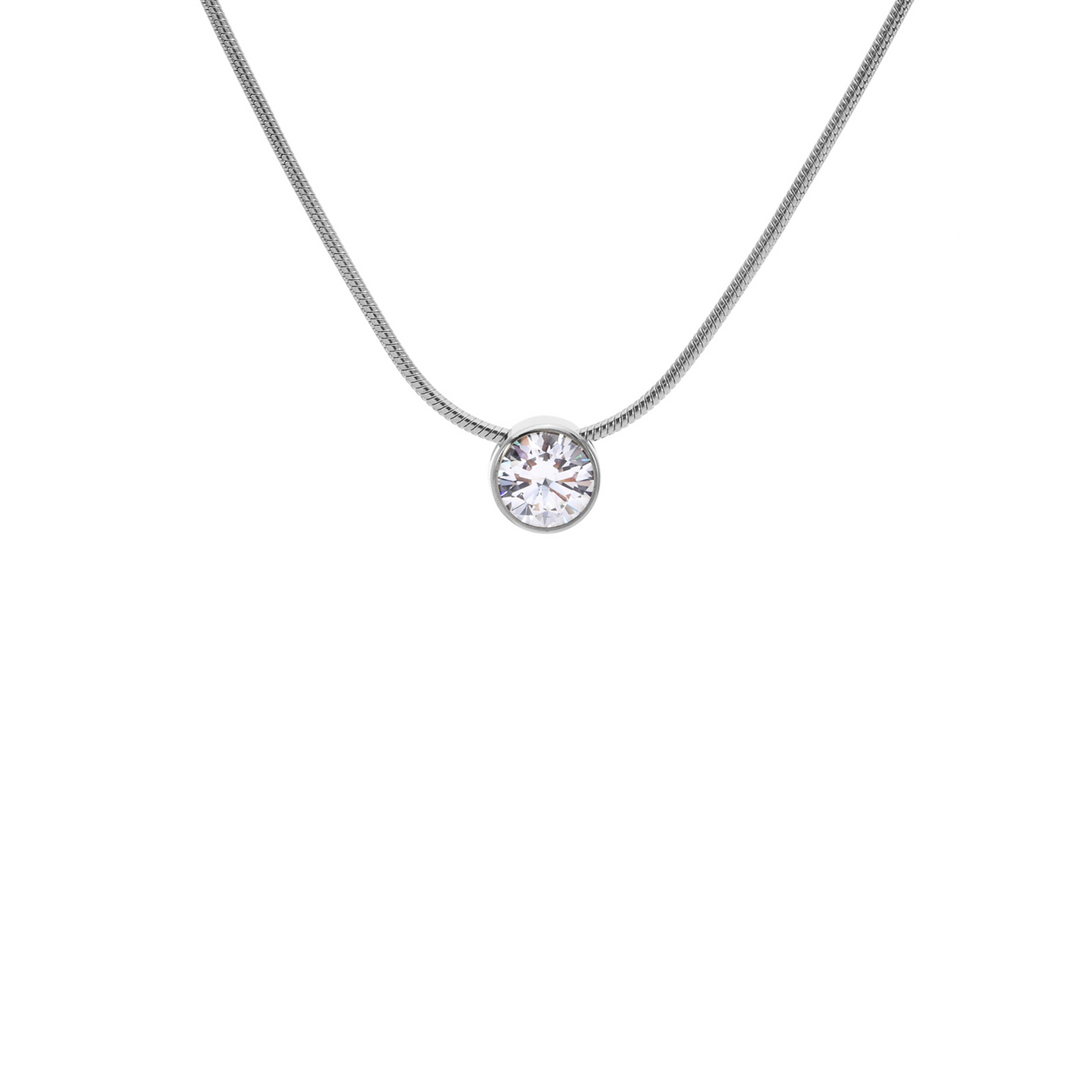 PT101W B.Tiff 1 ct Solitaire Pendant
