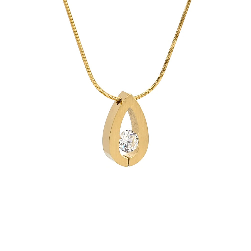 PT106G B.Tiff Gold Drop Pendant Necklace