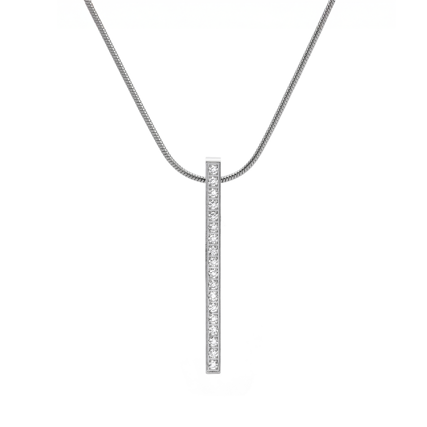 PT107W B.Tiff 18-Stone Bar Pendant