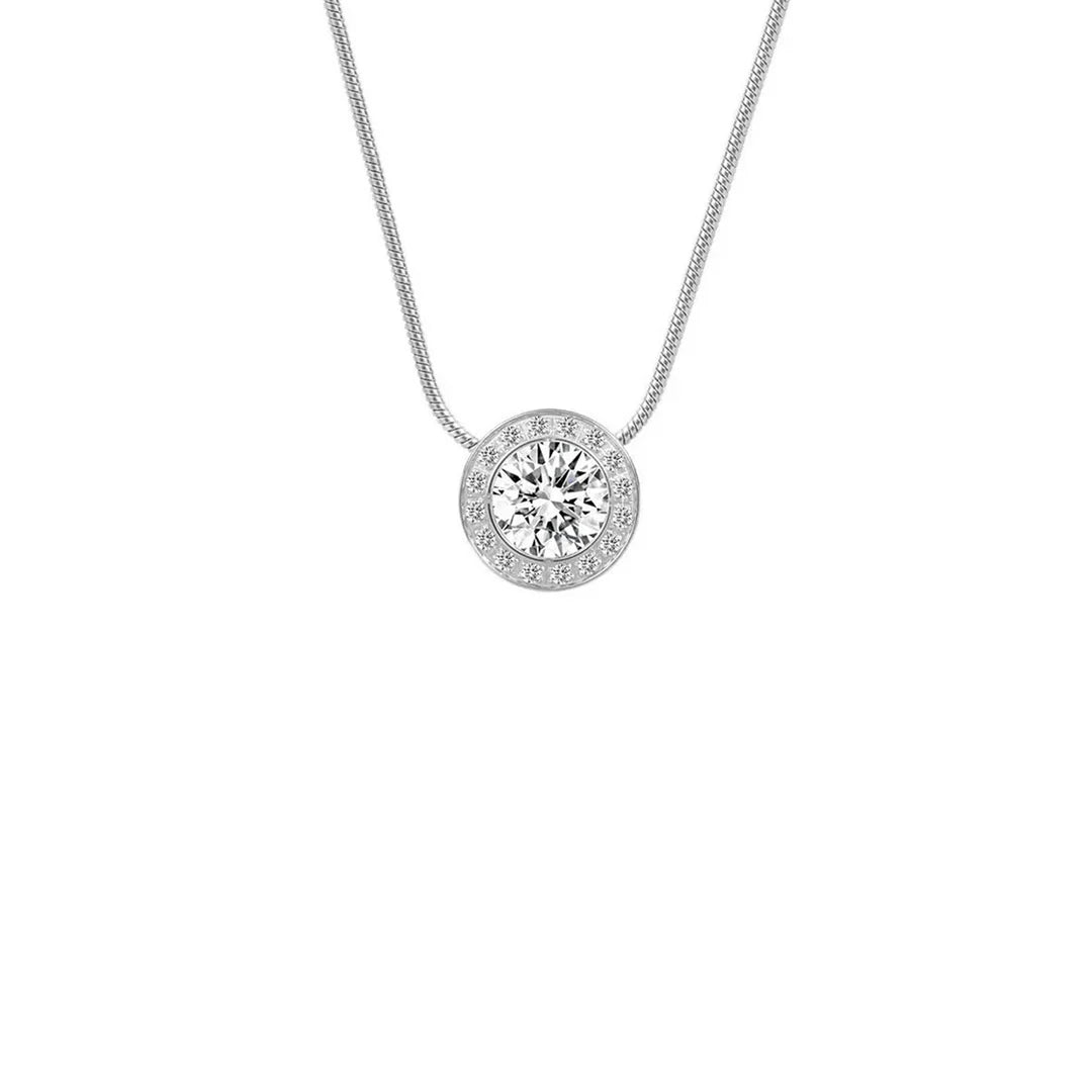 PT125W B.Tiff Aŭreolo 2ct Pendant Necklace