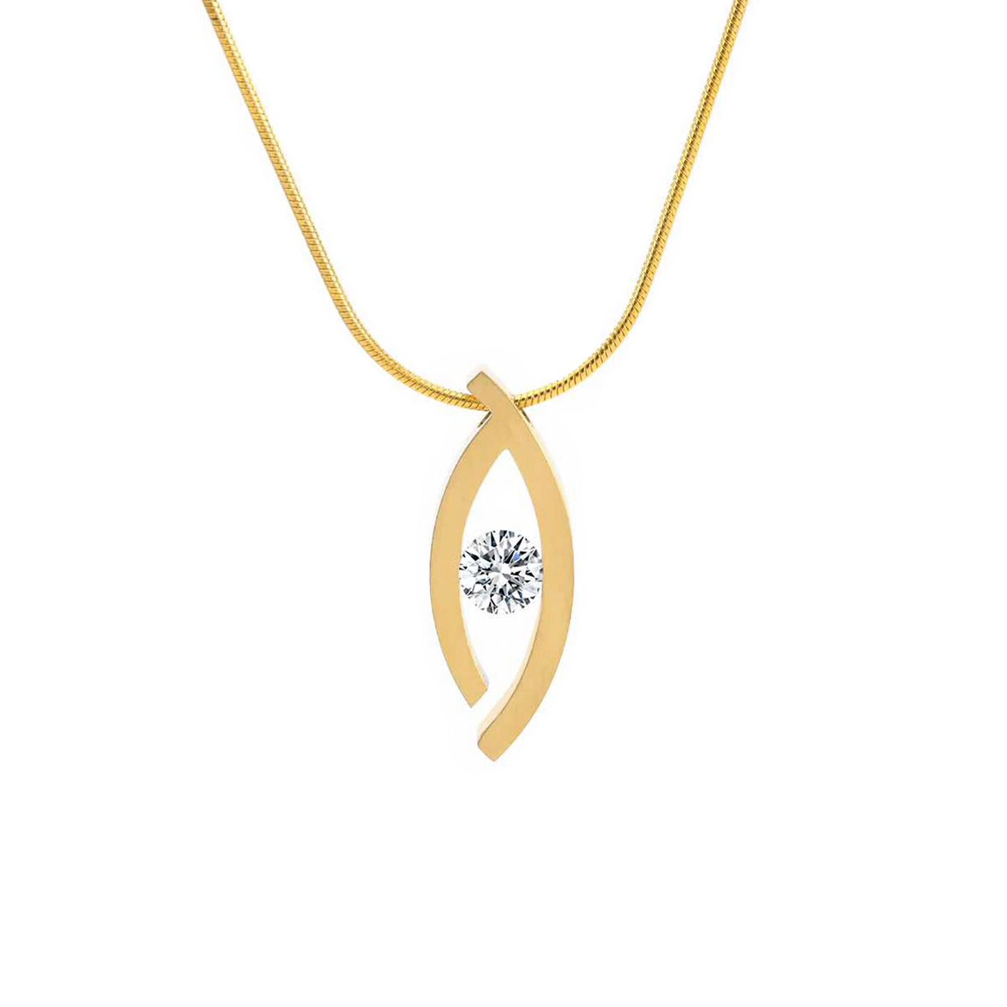 PT128G B.Tiff 18K Gold Plated Deziras Pendant