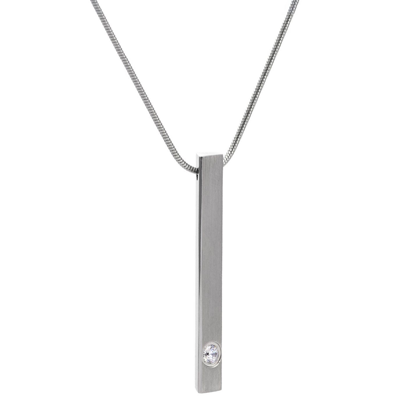PT223W B.Tiff Supera Triangular Bar Pendant Necklace