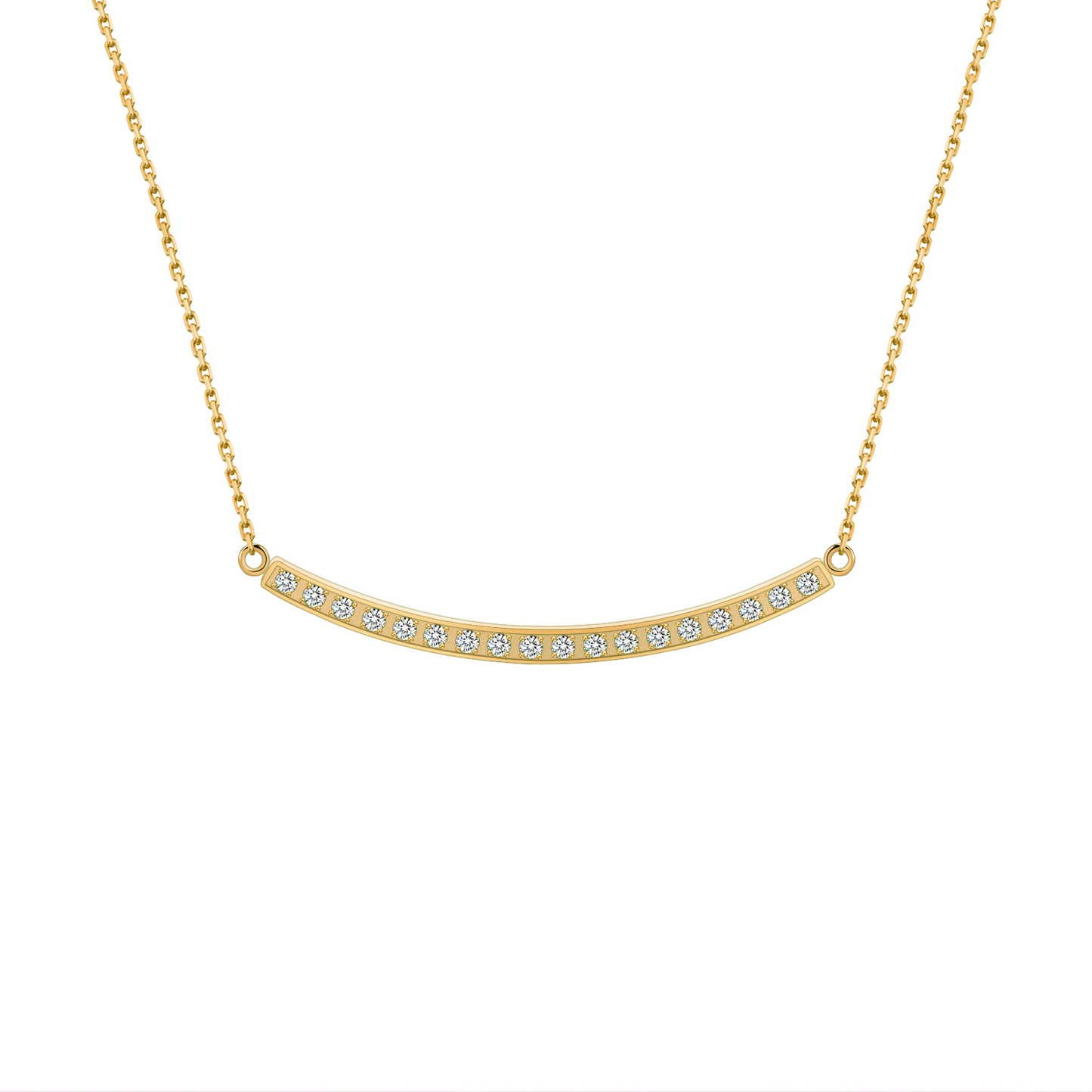 PT324G B.Tiff Gold Mini "Smile" Adjustable Pendant Necklace