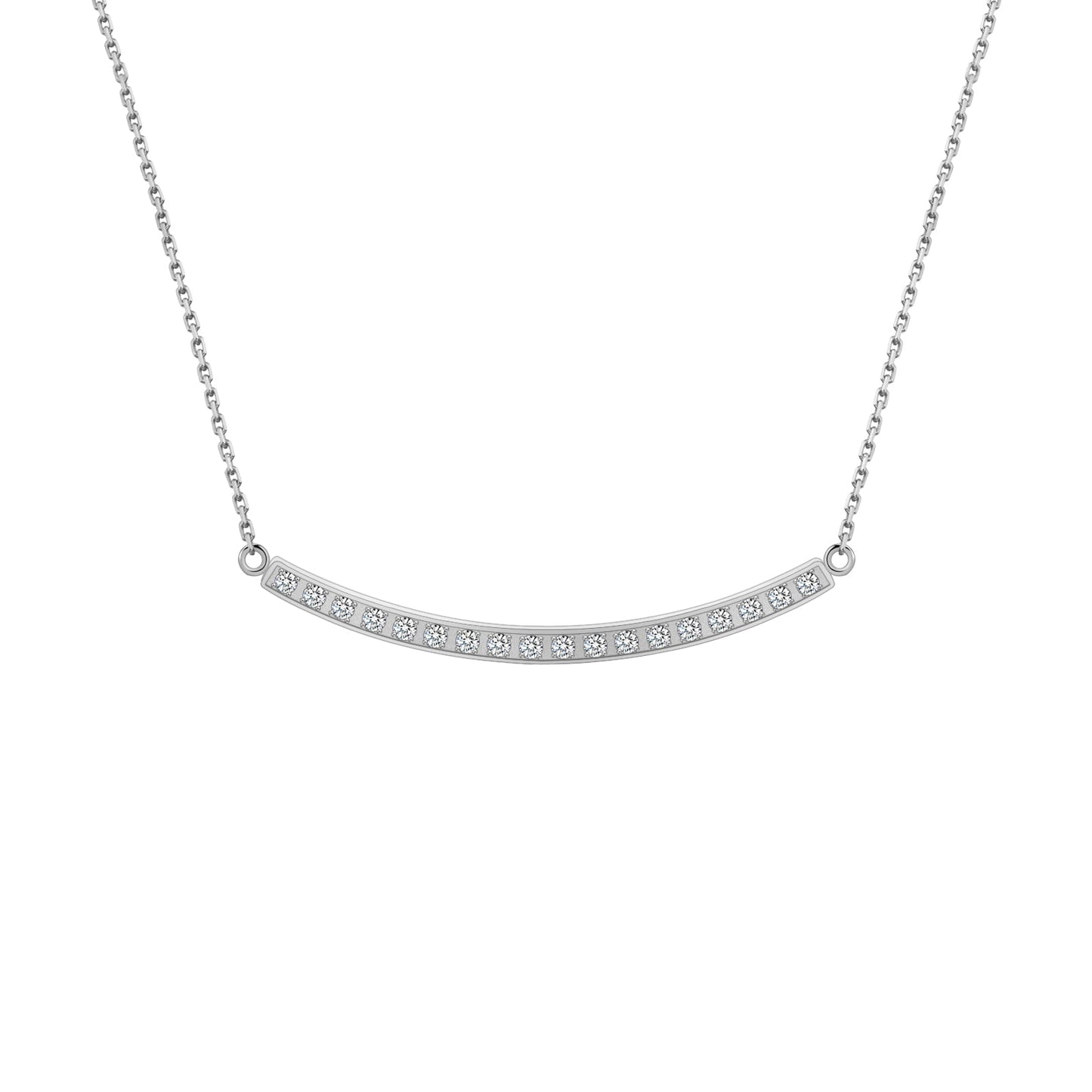PT324W B.Tiff Mini "Smile" Adjustable Pendant Necklace