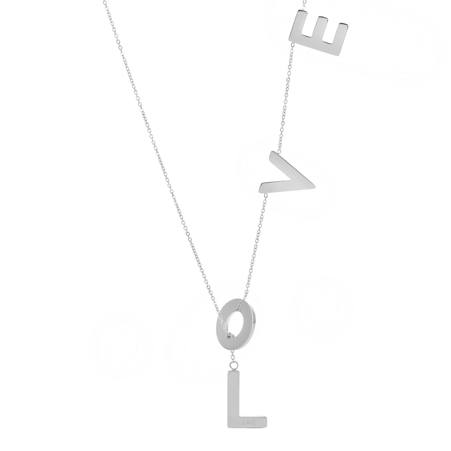 PTloveW B.Tiff Adjustable Love Lariat Chain Necklace
