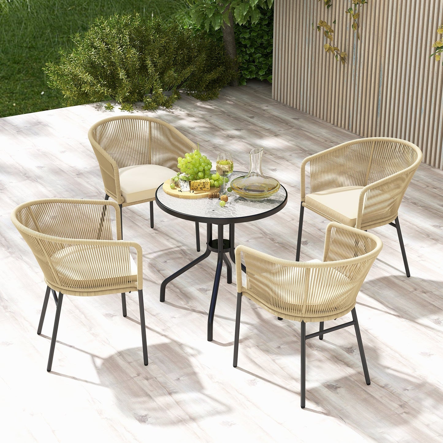 Patio Chairs Set of 4 with
