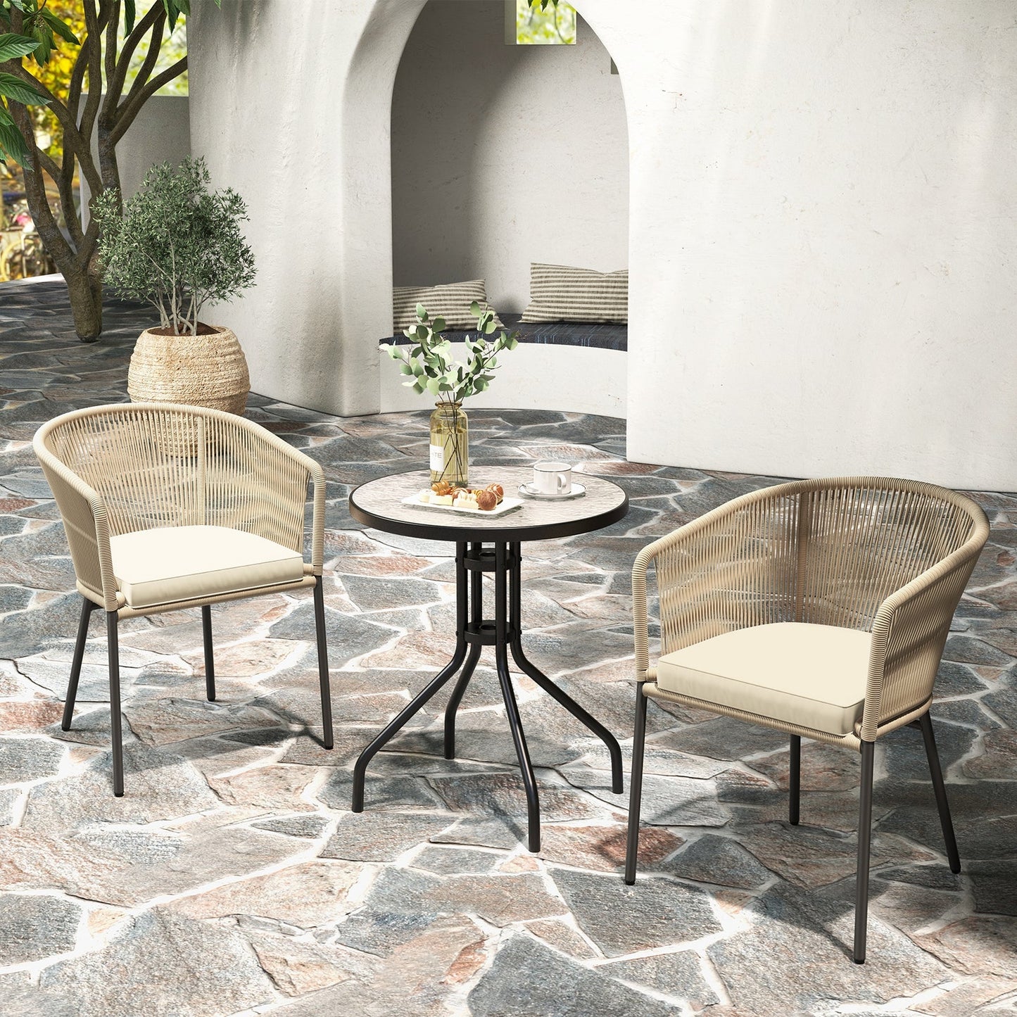 Patio Chairs Set of 4 with