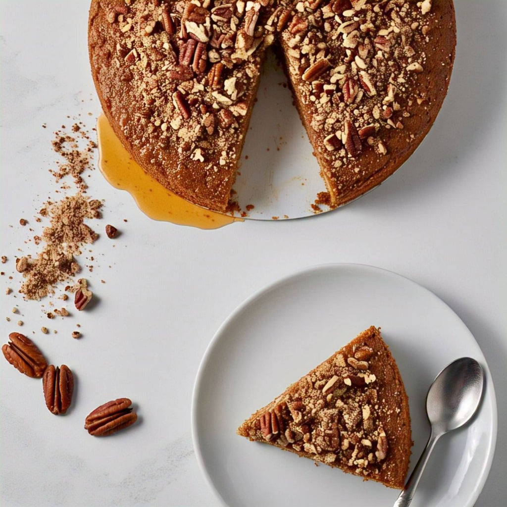 Andy Anand Sugar-Free Pecan Cake, 9-Inch, 2 lb – Handcrafted, All-Natural, No Preservatives, Luxurious Diabetic-Friendly Birthday Gift Box