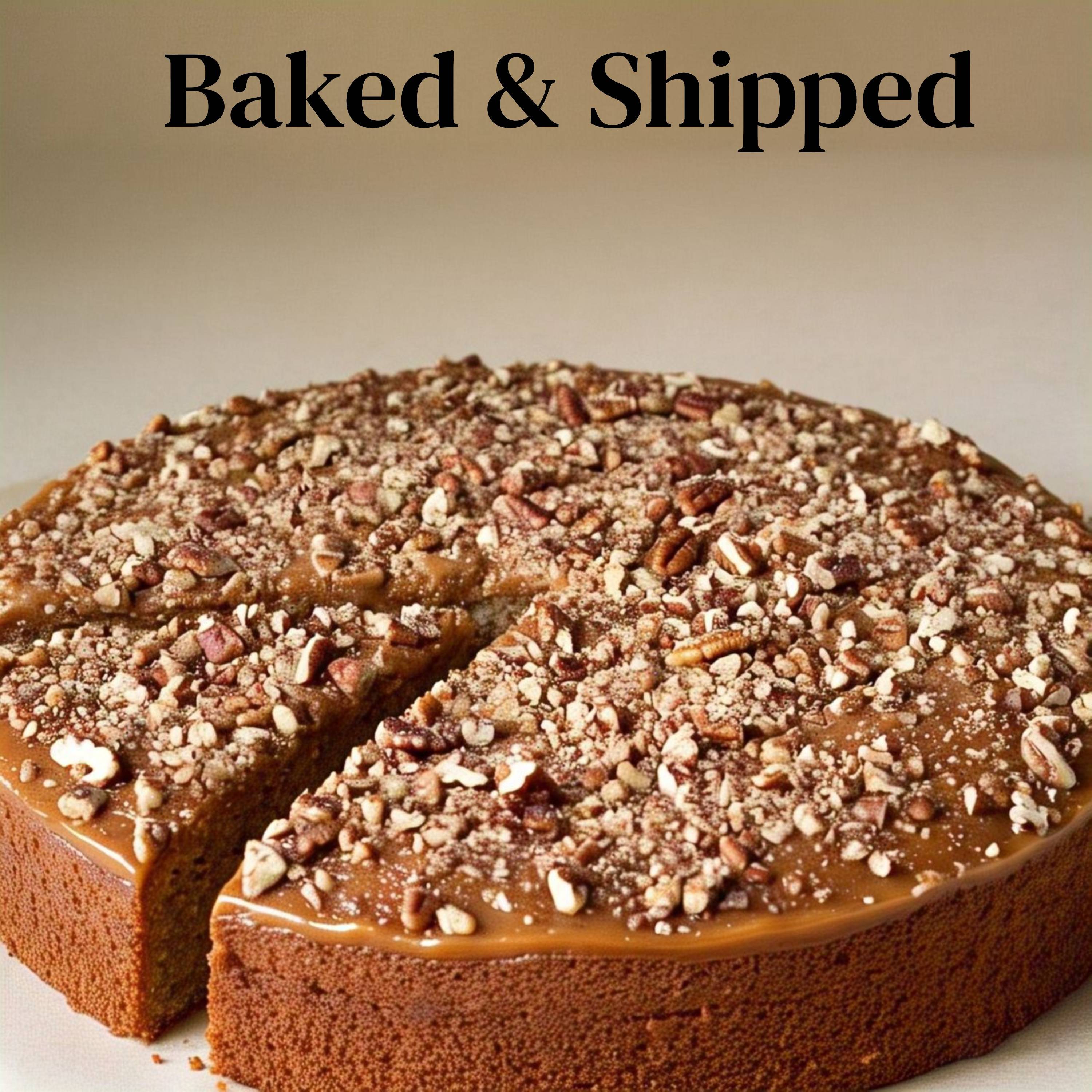Andy Anand Sugar-Free Pecan Cake, 9-Inch, 2 lb – Handcrafted, All-Natural, No Preservatives, Luxurious Diabetic-Friendly Birthday Gift Box