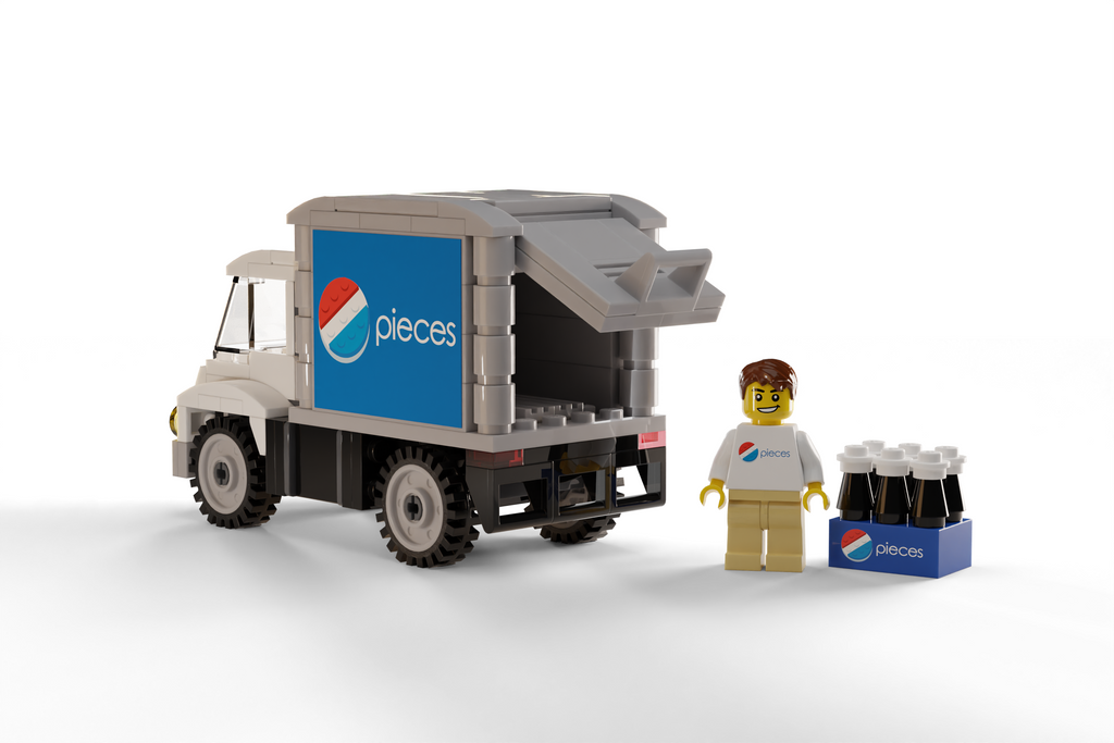 Pièces de camion de livraison de soda avec figurine